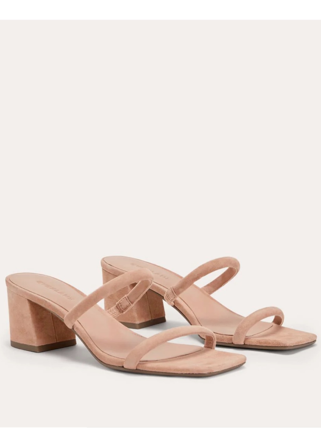 Everlane Shoes 7 Double Strap Heel Sandals Tan Suede